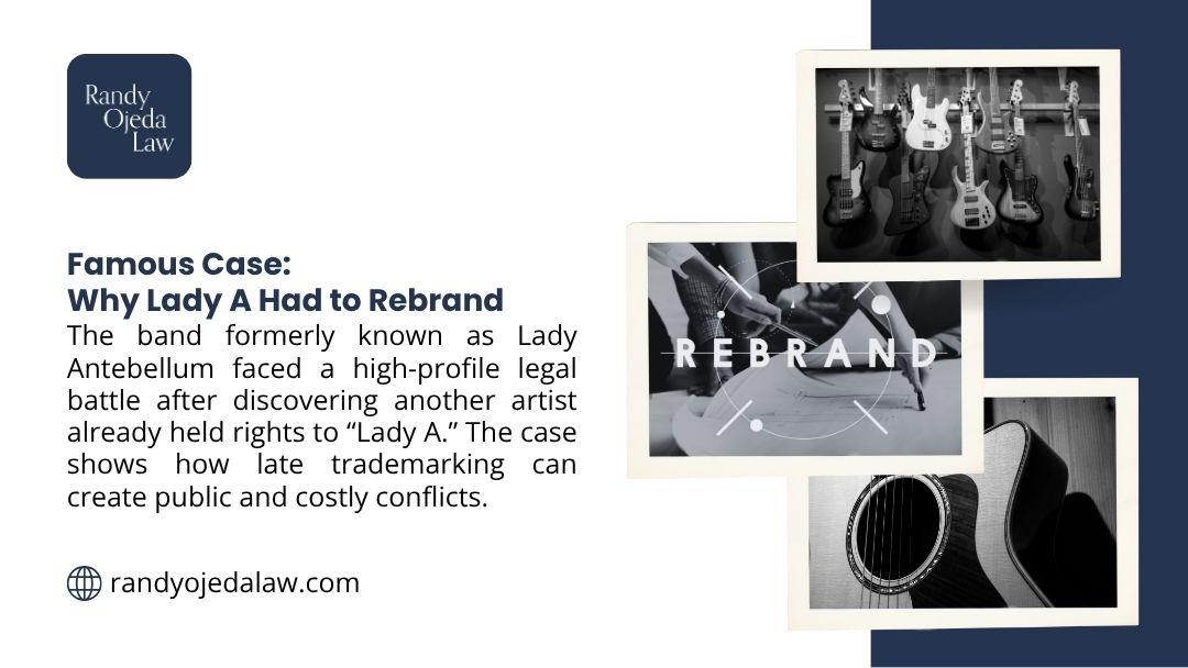 Lady Antebellum Lady A rebrand case - legal battle over late trademarking causing public and costly conflicts